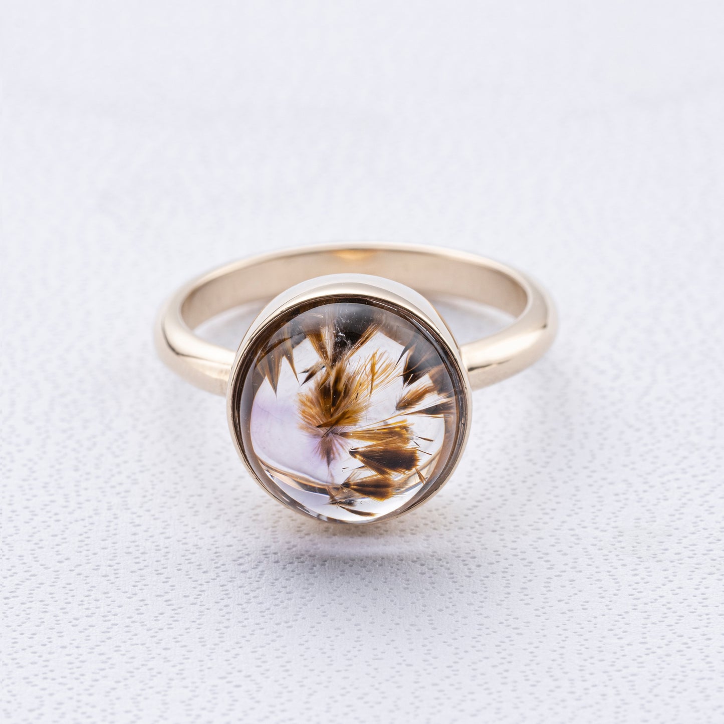 紫羽流光 | 18K金 水晶 戒指