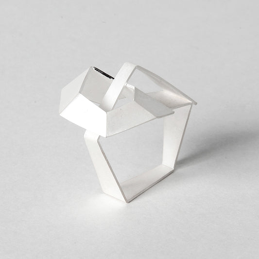 925 Silver Ring | Folding Space - Hexagon