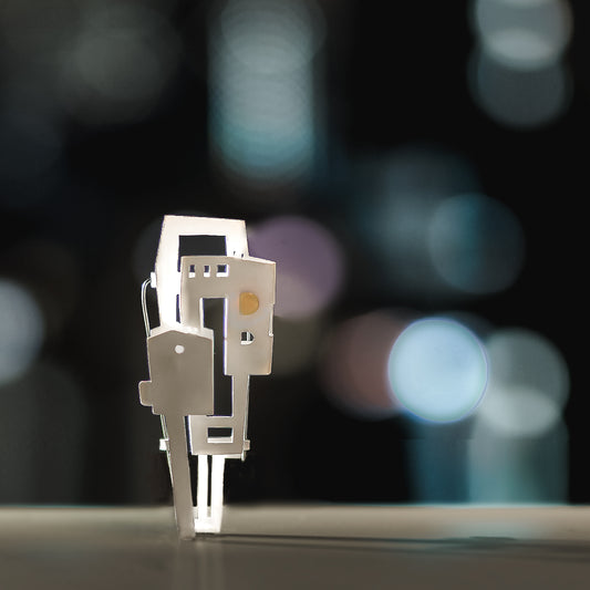 925 Silver 18K Gold Brooch | Cities, Sense of Belongings - Building 2