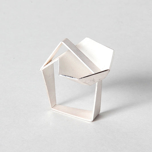925 Silver Ring | Folding Space - Pentagon