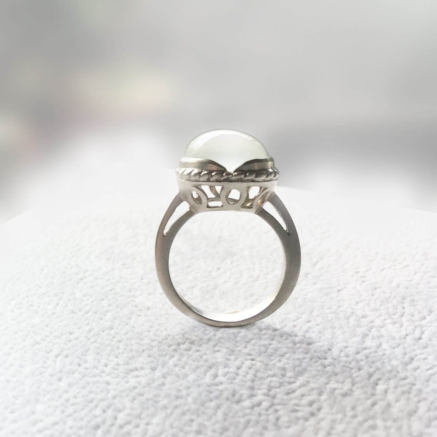 925 Silver Ring Prehnite | Tranquility