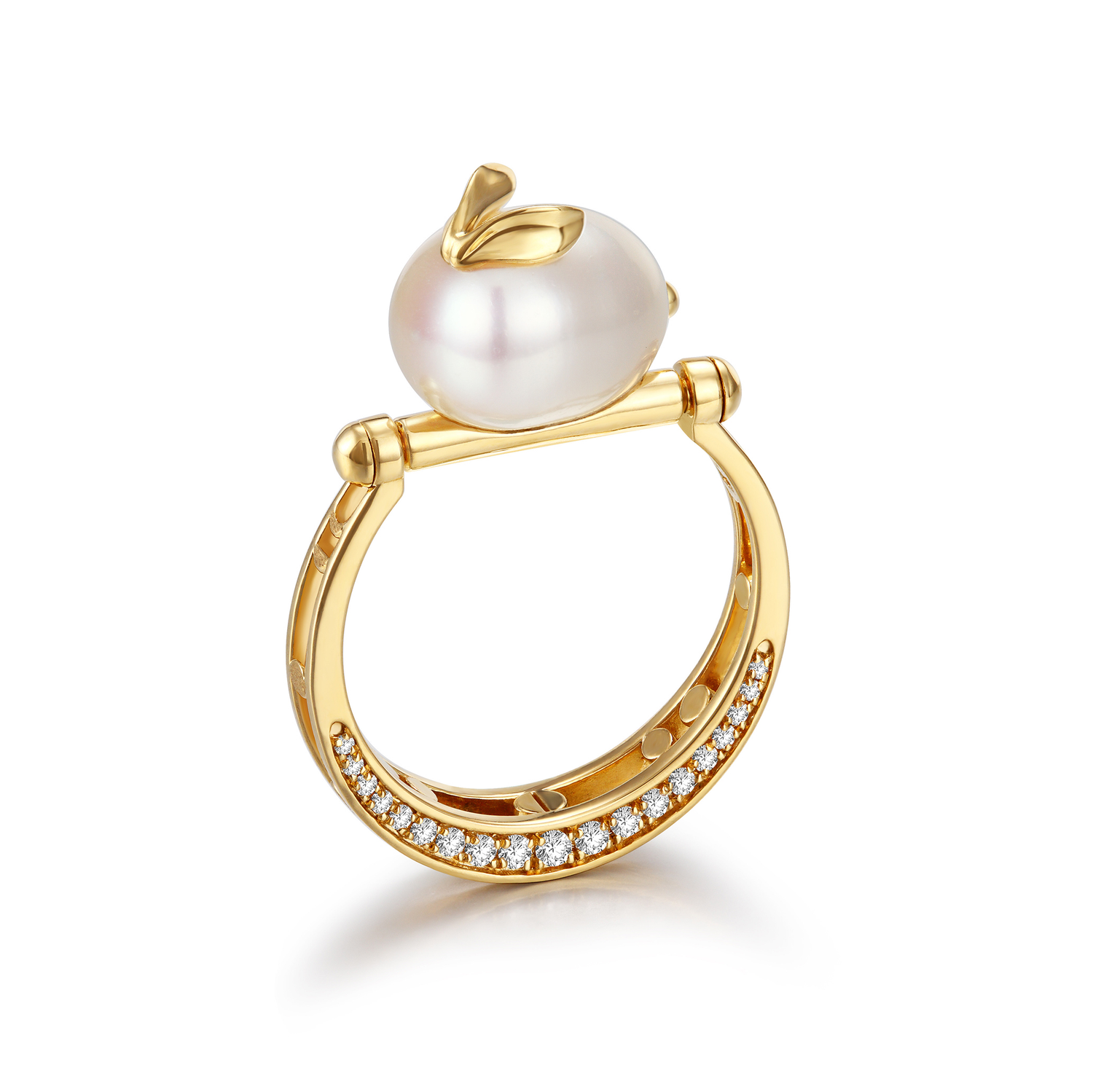 ring pendant pearl diamond bunny rabbit TING H Jewelry 一方晴