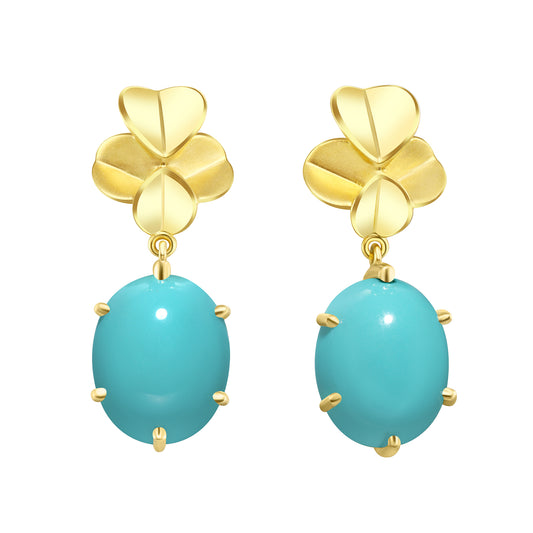 Blue Whisper of Light | 18K Turquoise Earrings