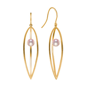 Floral dews - pink sapphire diamond earrings 18k gold