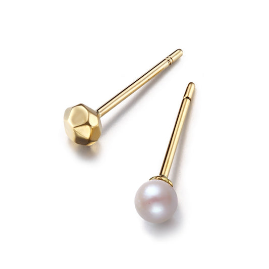 Pearl & Pebble | 18K Gold Pearl Earrings 