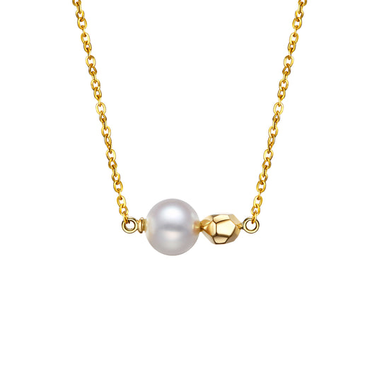 Pearl & Pebble | 18K Gold Pearl Pendant 