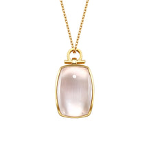 Load image into Gallery viewer, 18K Gold Pendant Quartz Diamonds Mother of Pearl｜Little Monster
