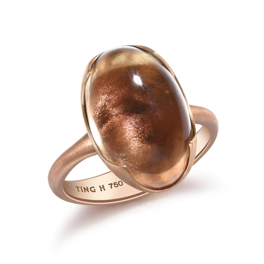 Aurora in Dreams | 18K Gold Oregon Sunstone Ring