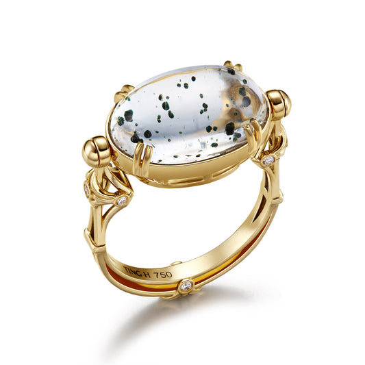 Lightscape | 18K Quartz Diamond Convertible Ring & Pendant