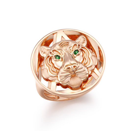 Vector of Will | 18K Rose Gold Tsavorite Ring