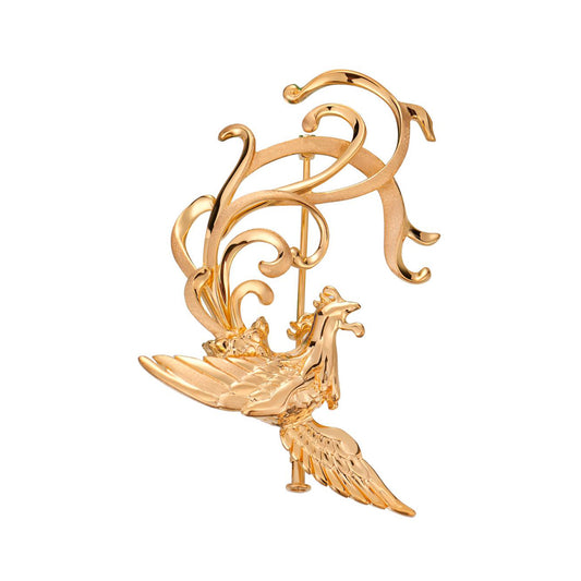 Phoenix Reborn | 18K Gold Brooch