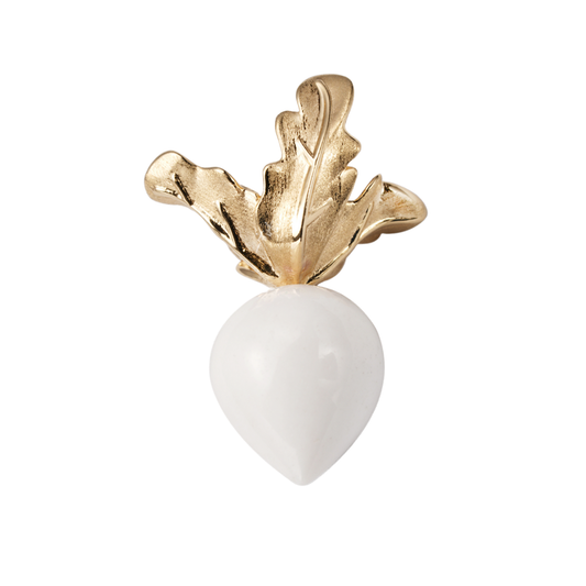 Whisper of the Heart | 18K Gold Agate Pendant 