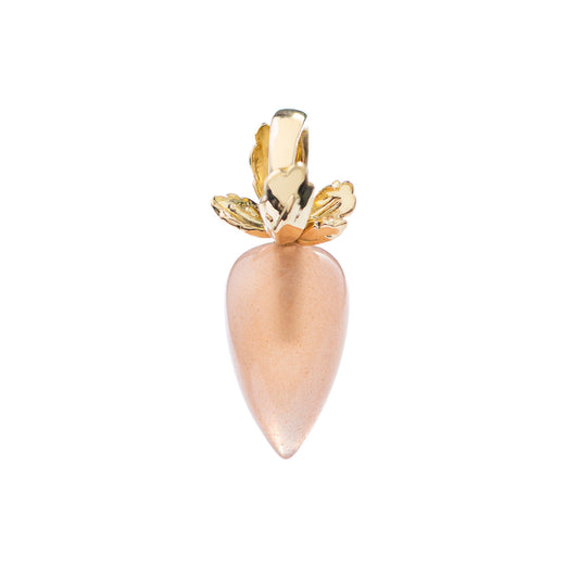 Whisper of the Wish | 18K Gold Pink Moonstone Pendant