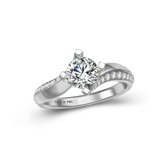 18K Gold Ring Diamond | Glow
