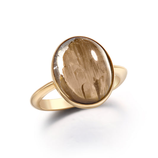 Heart's Summit | 18K Gold Quartz Ring