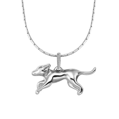 銀飾-項鍊-動物-小狗-獵犬