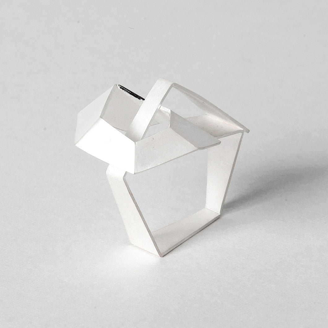 Folding space - Hexagon ring 925silver