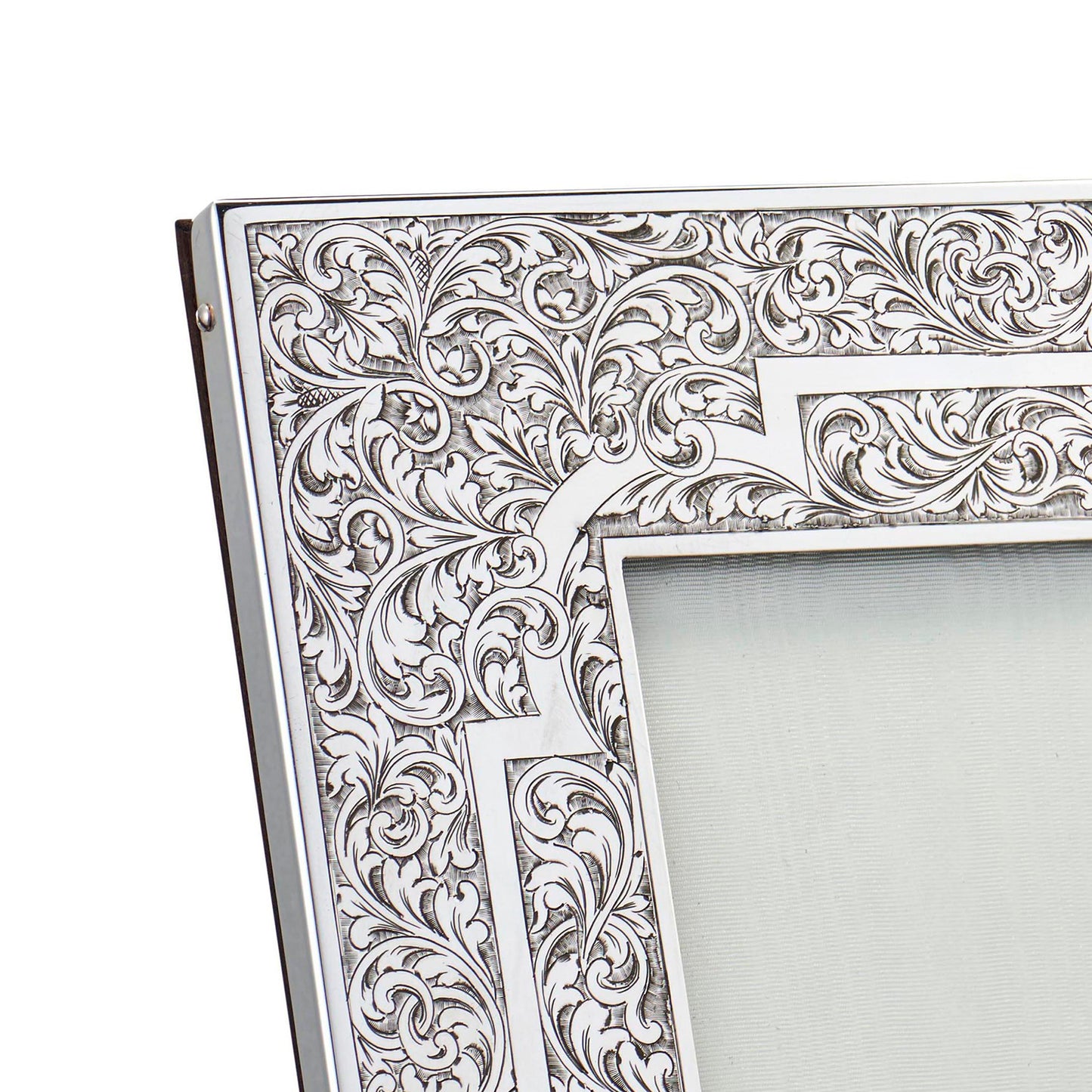 Hand Engraved Silver Frame 21x21cm