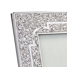 Load image into Gallery viewer, Hand-engraved silver picture frame 21x21cm

