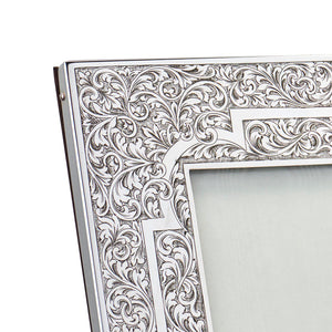 古典手雕純銀相框 21x21cm