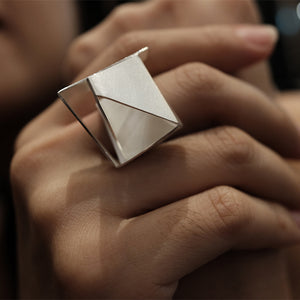 Folding space - Triangle ring 925silver